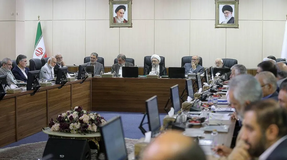 جانب من الاجتماع الأخير لـ«مجلس تشخيص مصلحة النظام» في إيران (موقع المجلس)